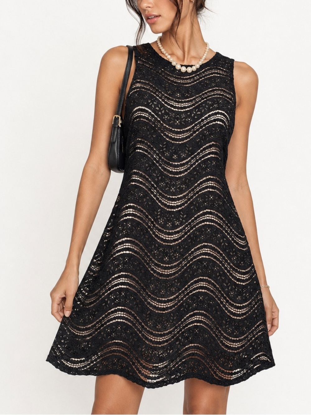 Speechless Black Lace Mini Dress Sleeveless Cocktail Party Glam Night Out Large
